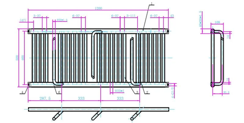 Radiator calorifer Arezzo Design portprosop SMART BLACK 1200x500x160 mm negru mat