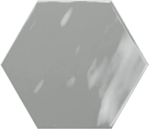 Faianta Ribesalbes Geometry Hex Grey Brillo Glossy 15x17.3 cm