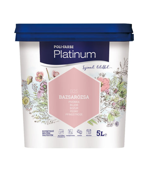 Vopsea de perete Polifarbe Platinum monostrat pentru interior B25 roz
