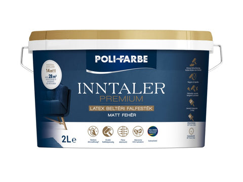 Vopsea lavabila Polifarbe Inntaler Premium latex pentru interior 2 L