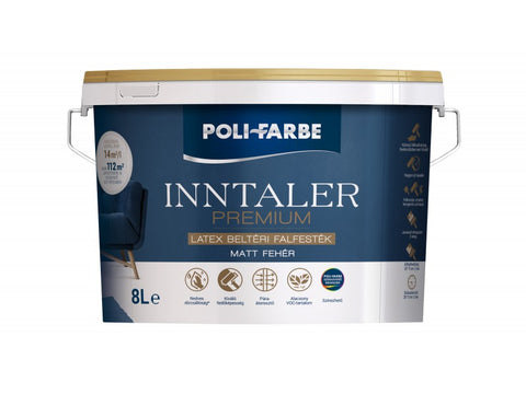 Vopsea lavabila Polifarbe Inntaler Premium latex pentru interior 8 L