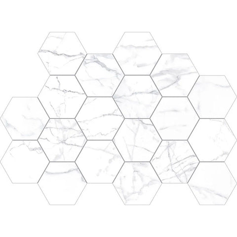 Gresie Ribesalbes Carrara Hexagon Gloss 15x17,3