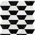 Gresie Ribesalbes Marmi Hexagon Bianco Nero 15x17