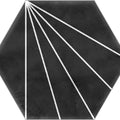 Gresie Ribesalbes Scandinavian Hexagon Black Decor 15x17.3