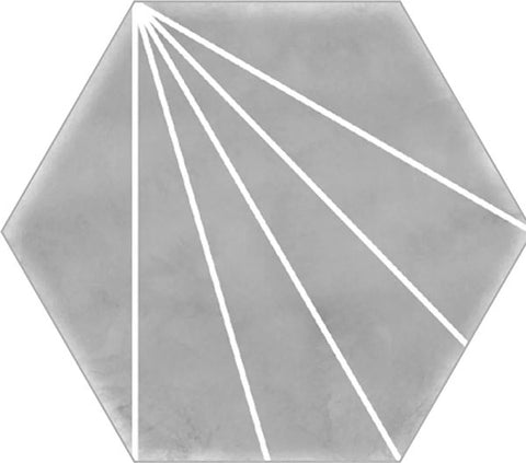 Gresie Ribesalbes Scandinavian Hexagon Grey Decor 15x17.3