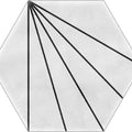 Gresie Ribesalbes Scandinavian Hexagon White Decor 15x17.3