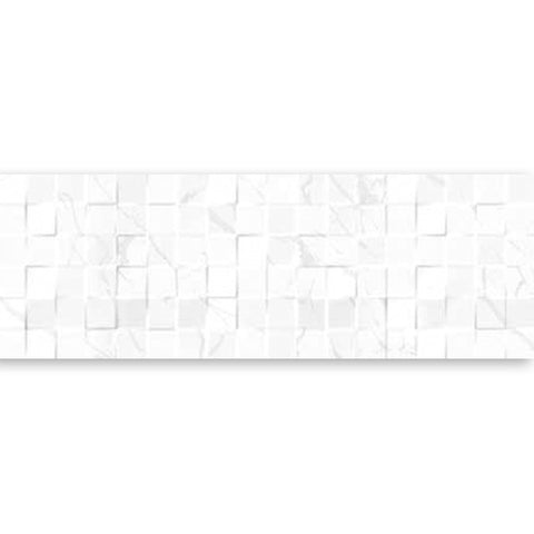 Faianta Kanjiža LUXOR MOSAIC 3D WHITE 25x75 cm