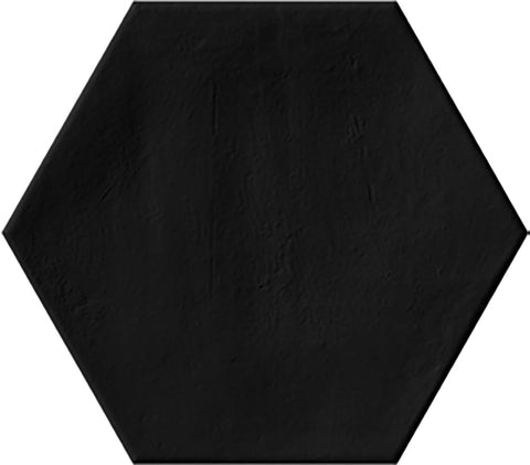 Gresie faianta Ribesalbes Plain Hex Black Matt 23x27 cm