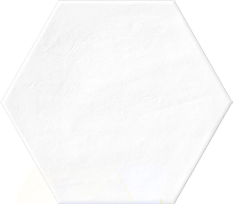 Gresie faianta Ribesalbes Plain Hex White Matt 23x27 cm