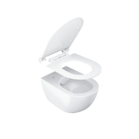 Capac WC plastic rezistent Ravak Uni Chrome Slim 35,8x45,3x5,1 cm