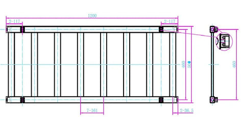 Radiator calorifer Arezzo Design portprosop CUBE CHROME 1200x500mm – crom