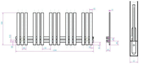 Radiator calorifer Arezzo Design portprosop HORIZONT ANTRACIT SLIM 1200×500 – antracit mat