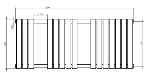 Radiator calorifer Arezzo Design portprosop MOON BLACK 1200x500x100 mm negru mat