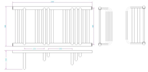 Radiator calorifer Arezzo Design portprosop STEP WHITE 1000x500x290 mm alb lucios