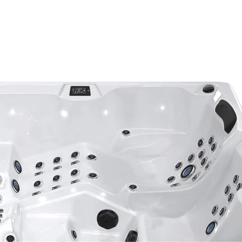 Minipiscina Jacuzzi Wellis Matrix Deluxe WibeSpa Ice White 5 locuri + Acoperis termic CADOU!