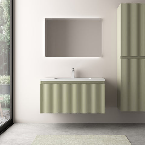 Dulap de Baie Wellis Varna 90 Bamboo Green 89,2 × 47,4 × 45 cm