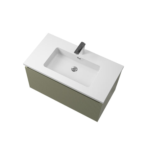 Dulap de Baie Wellis Varna 90 Bamboo Green 89,2 × 47,4 × 45 cm