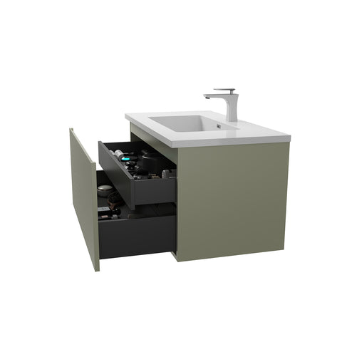 Dulap de Baie Wellis Varna 90 Bamboo Green 89,2 × 47,4 × 45 cm