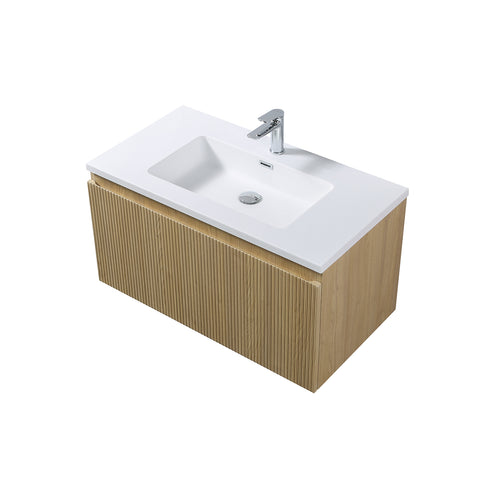 Dulap de Baie Wellis Varna 90 Bamboo 89,2 × 47,4 × 45 cm