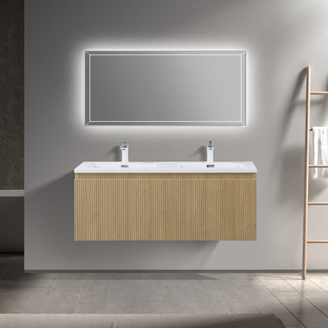 Dulap de Baie Wellis Varna 120 Bamboo 119.2x47.4x45 cm
