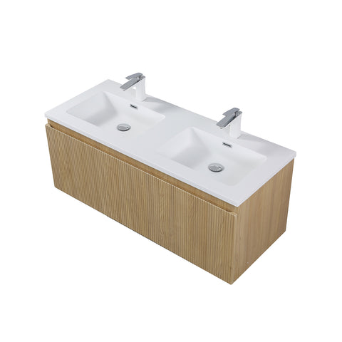Dulap de Baie Wellis Varna 120 Bamboo 119.2x47.4x45 cm
