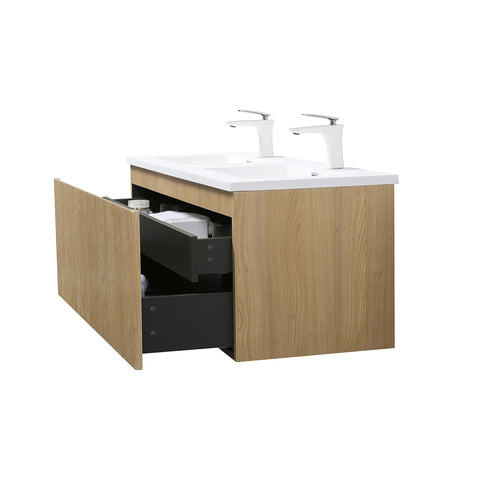 Dulap de Baie Wellis Varna 120 Bamboo 119.2x47.4x45 cm
