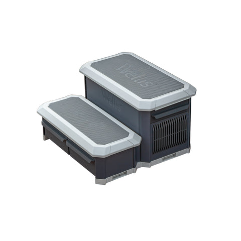 Minipiscina Jacuzzi Wellis Teide PeakLife Premium Ice White 6 locuri + Pompa de caldura 3kW + Scara inteligenta + Acoperis termic CADOU!