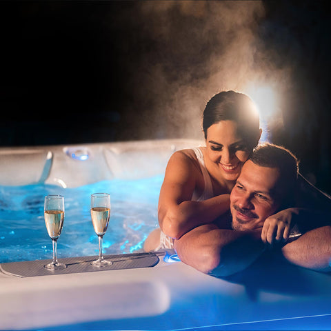 Minipiscina Jacuzzi Wellis Teide PeakLife Premium Ice White 6 locuri + Pompa de caldura 3kW + Scara inteligenta + Acoperis termic CADOU!