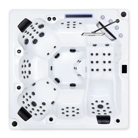 Minipiscina Jacuzzi Wellis Avatar Cinema WibeSpa Ice White 6 locuri + Acoperis termic CADOU!