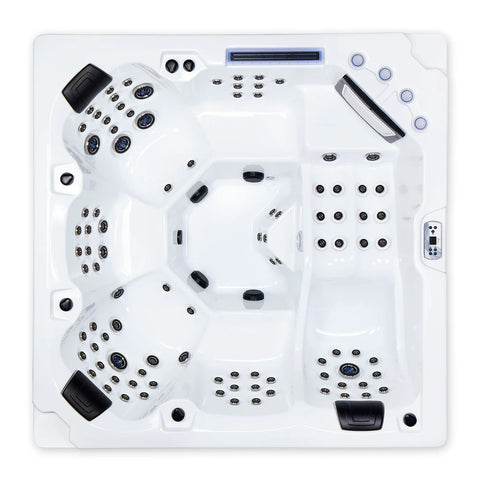 Minipiscina Jacuzzi Wellis Avatar Deluxe WibeSpa Ice White 6 locuri + Acoperis termic CADOU!