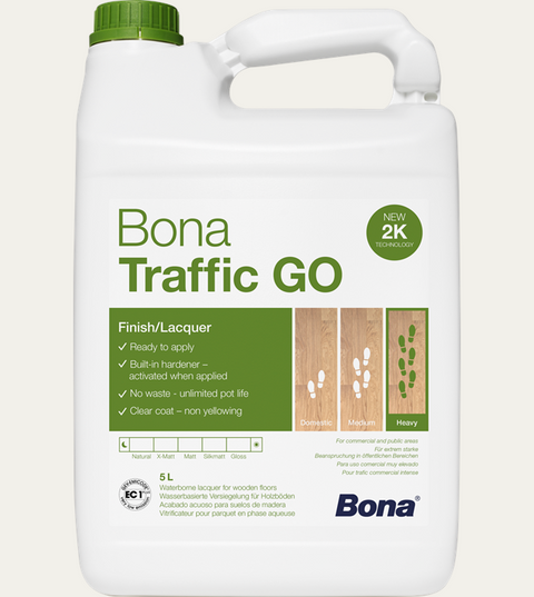Lac pentru parchet Bona Traffic GO ExtraMat 5L