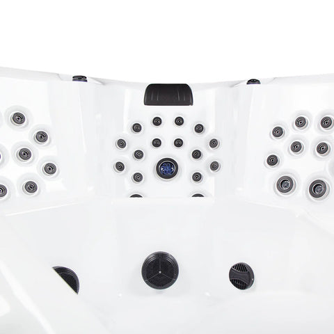Minipiscina Jacuzzi Wellis Avatar Deluxe WibeSpa Ice White 6 locuri + Acoperis termic CADOU!