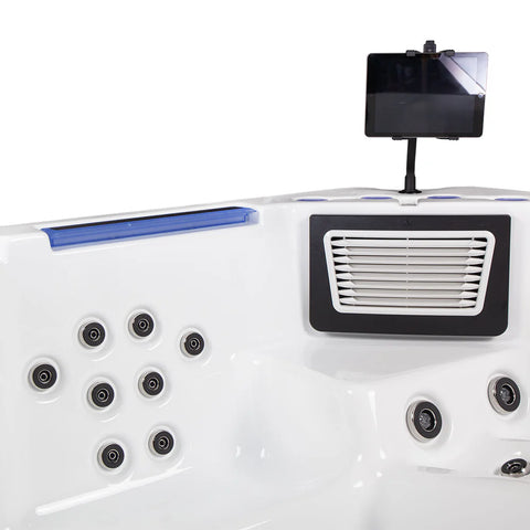 Minipiscina Jacuzzi Wellis Avatar Cinema WibeSpa Ice White 6 locuri + Acoperis termic CADOU!