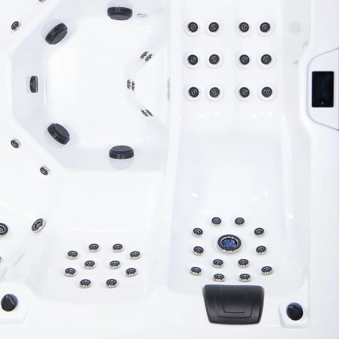 Minipiscina Jacuzzi Wellis Avatar Deluxe WibeSpa Ice White 6 locuri + Acoperis termic CADOU!