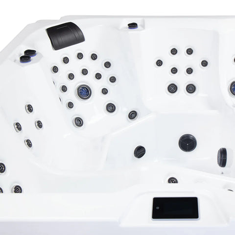 Minipiscina Jacuzzi Wellis Matrix Deluxe WibeSpa Ice White 5 locuri + Acoperis termic CADOU!