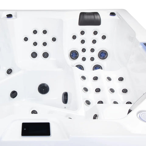 Minipiscina Jacuzzi Wellis Matrix Deluxe WibeSpa Ice White 5 locuri + Acoperis termic CADOU!