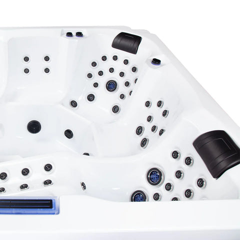 Minipiscina Jacuzzi Wellis Matrix Deluxe WibeSpa Ice White 5 locuri + Acoperis termic CADOU!