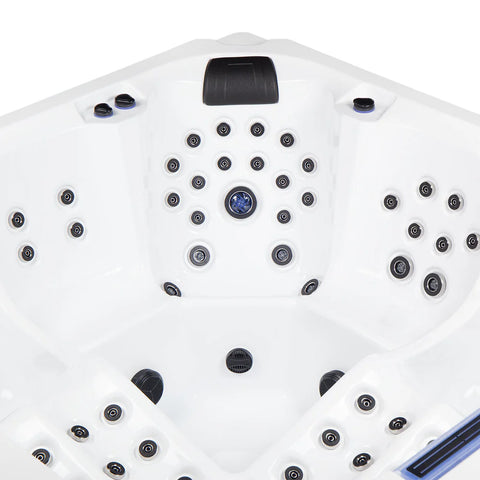 Minipiscina Jacuzzi Wellis Matrix Cinema WibeSpa Ice White 5 locuri + Acoperis termic CADOU!