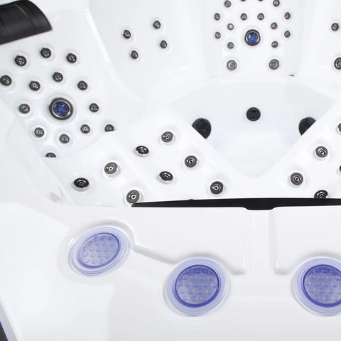 Minipiscina Jacuzzi Wellis Matrix Deluxe WibeSpa Ice White 5 locuri + Acoperis termic CADOU!