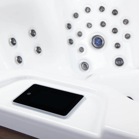 Minipiscina Jacuzzi Wellis Matrix Cinema WibeSpa Ice White 5 locuri + Acoperis termic CADOU!