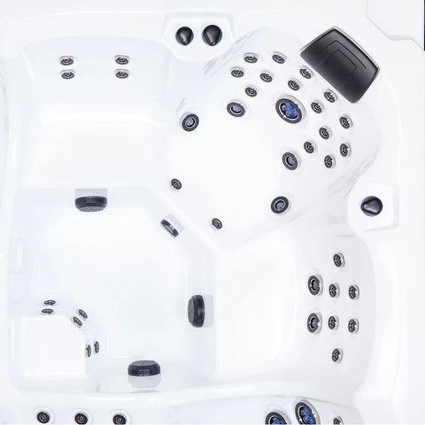 Minipiscina Jacuzzi Wellis Matrix Cinema WibeSpa Ice White 5 locuri + Acoperis termic CADOU!