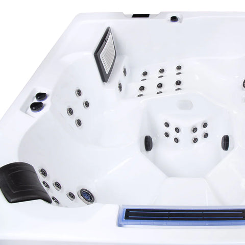 Minipiscina Jacuzzi Wellis Waterworld Cinema WibeSpa Ice White 6 locuri + Acoperis termic CADOU!