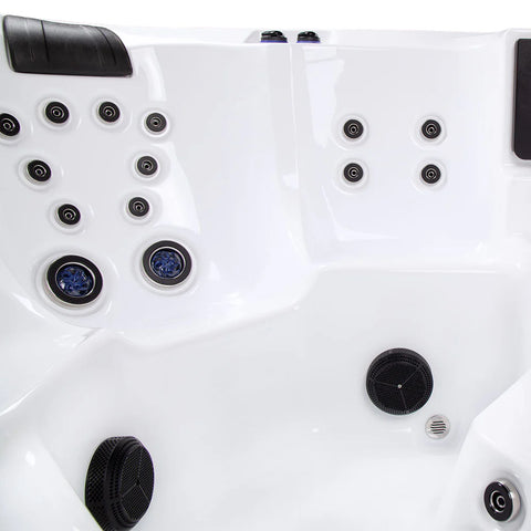 Minipiscina Jacuzzi Wellis Waterworld Cinema WibeSpa Ice White 6 locuri + Acoperis termic CADOU!