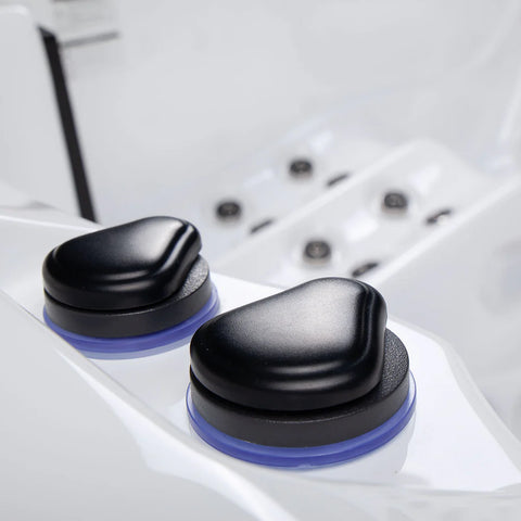 Minipiscina Jacuzzi Wellis Waterworld Deluxe WibeSpa Ice White 6 locuri + Acoperis termic CADOU!