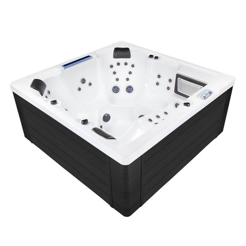 Minipiscina Jacuzzi Wellis Waterworld Cinema WibeSpa Ice White 6 locuri + Acoperis termic CADOU!