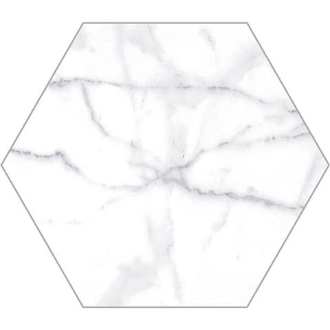 Gresie Ribesalbes Carrara Hexagon Gloss 15x17,3
