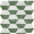 Gresie Ribesalbes Marmi Hexagon Bianco Verde 15x17