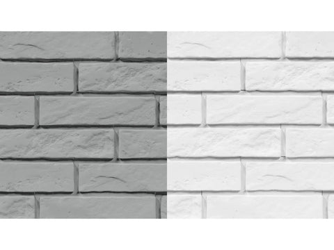 Piatra decorativa fatada / soclu din gips Stegu Panama White / Grey 26.3x14.7x1/2 cm