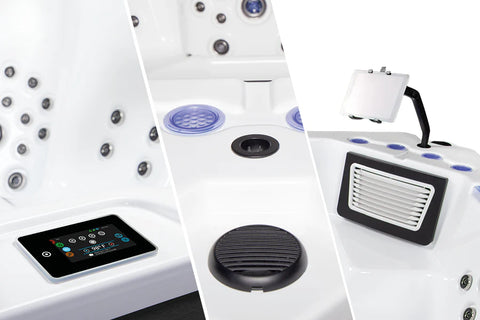 Minipiscina Jacuzzi Wellis Matrix Cinema WibeSpa Ice White 5 locuri + Acoperis termic CADOU!